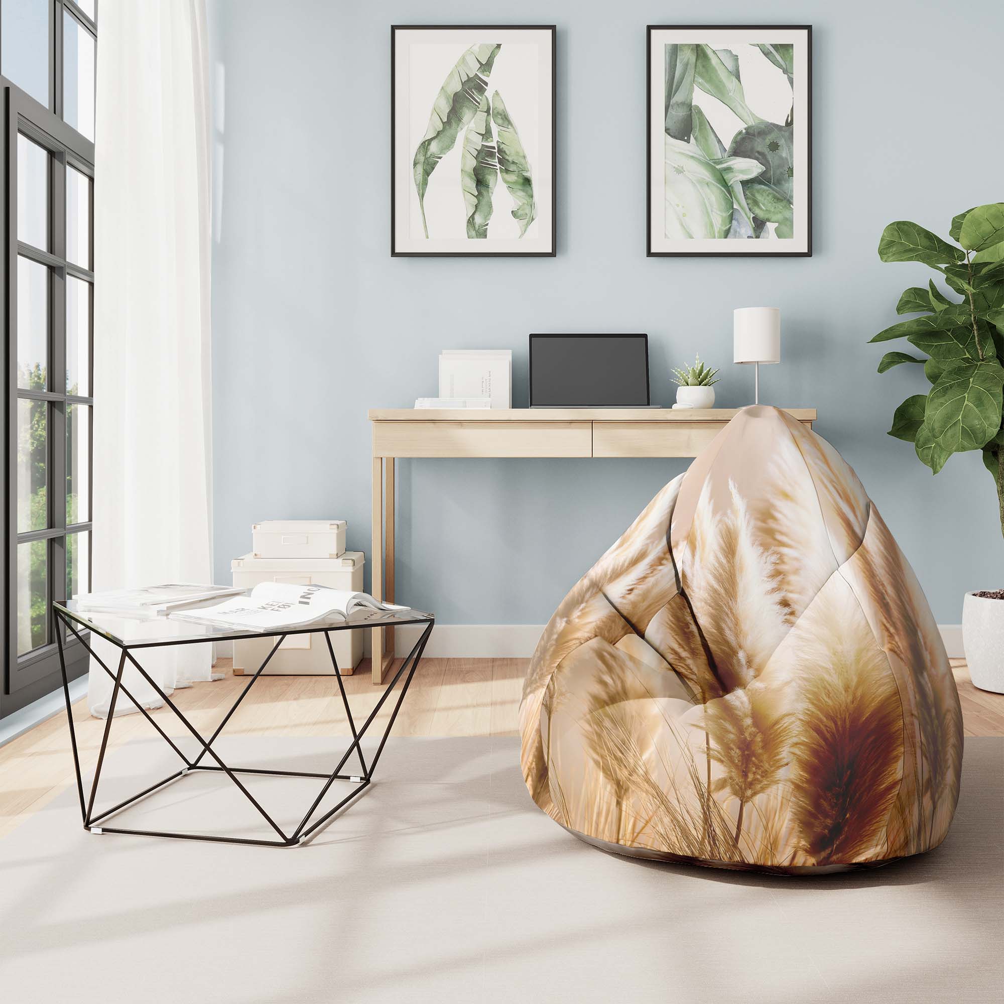 Puf Pearshape Pampas Grass