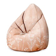 Puf Pearshape Pink Flowers