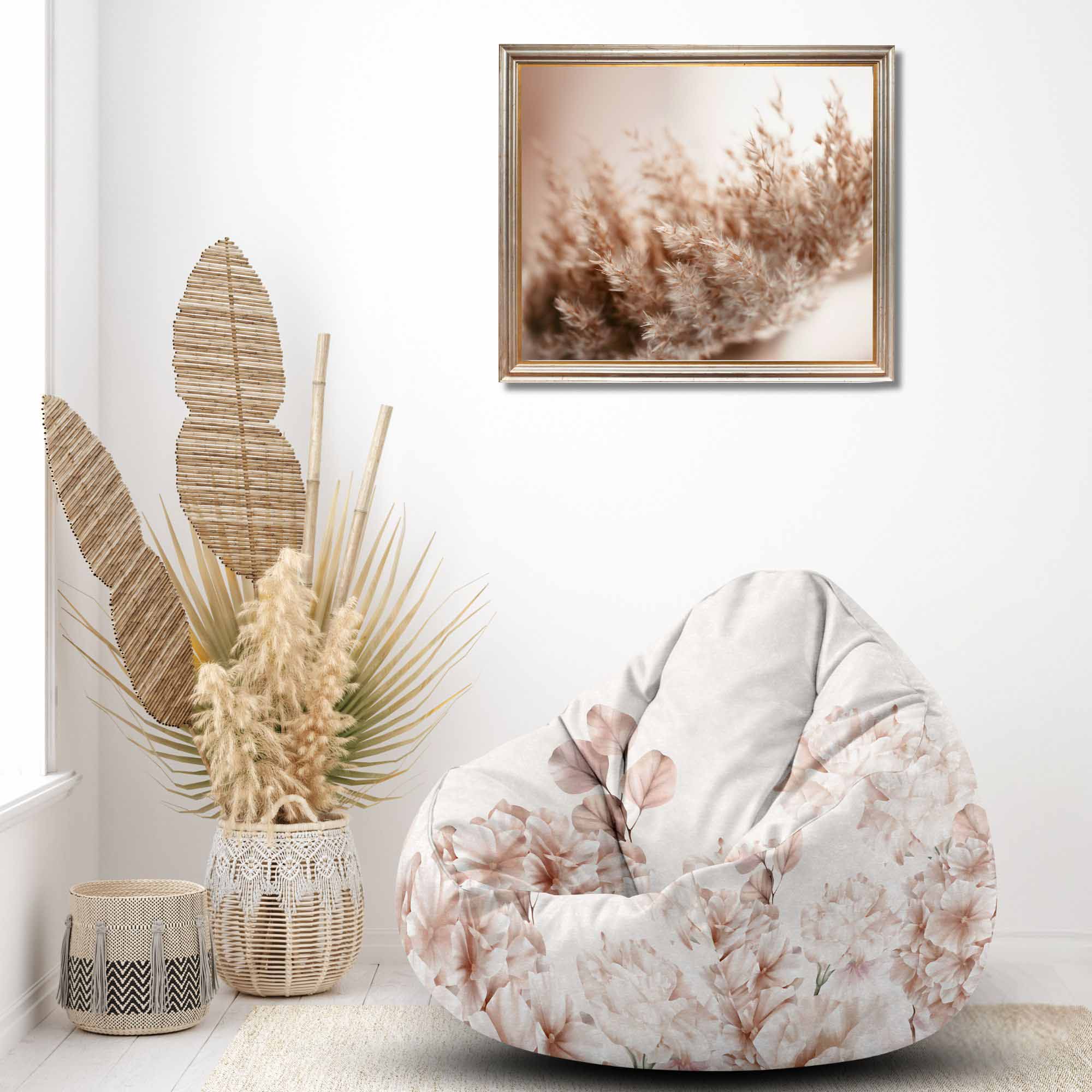 Puf Paradise Pink Hydrangea-Velvet