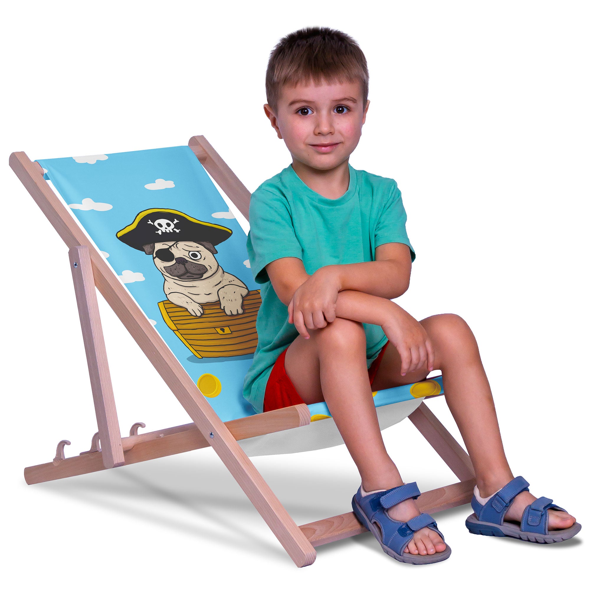 Holzliegestuhl Piraten Mops