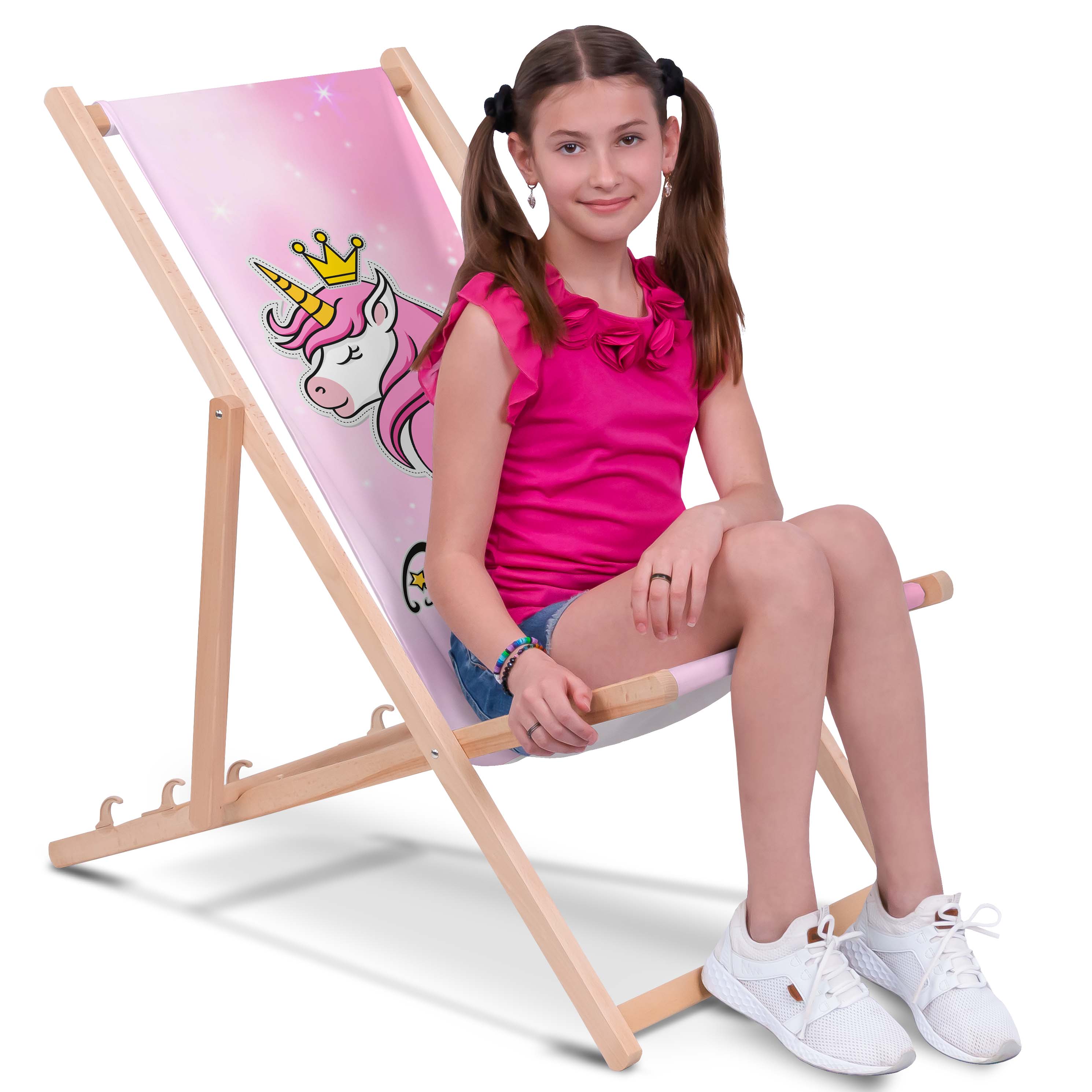 Leżak drewniany Princess Unicorn-M