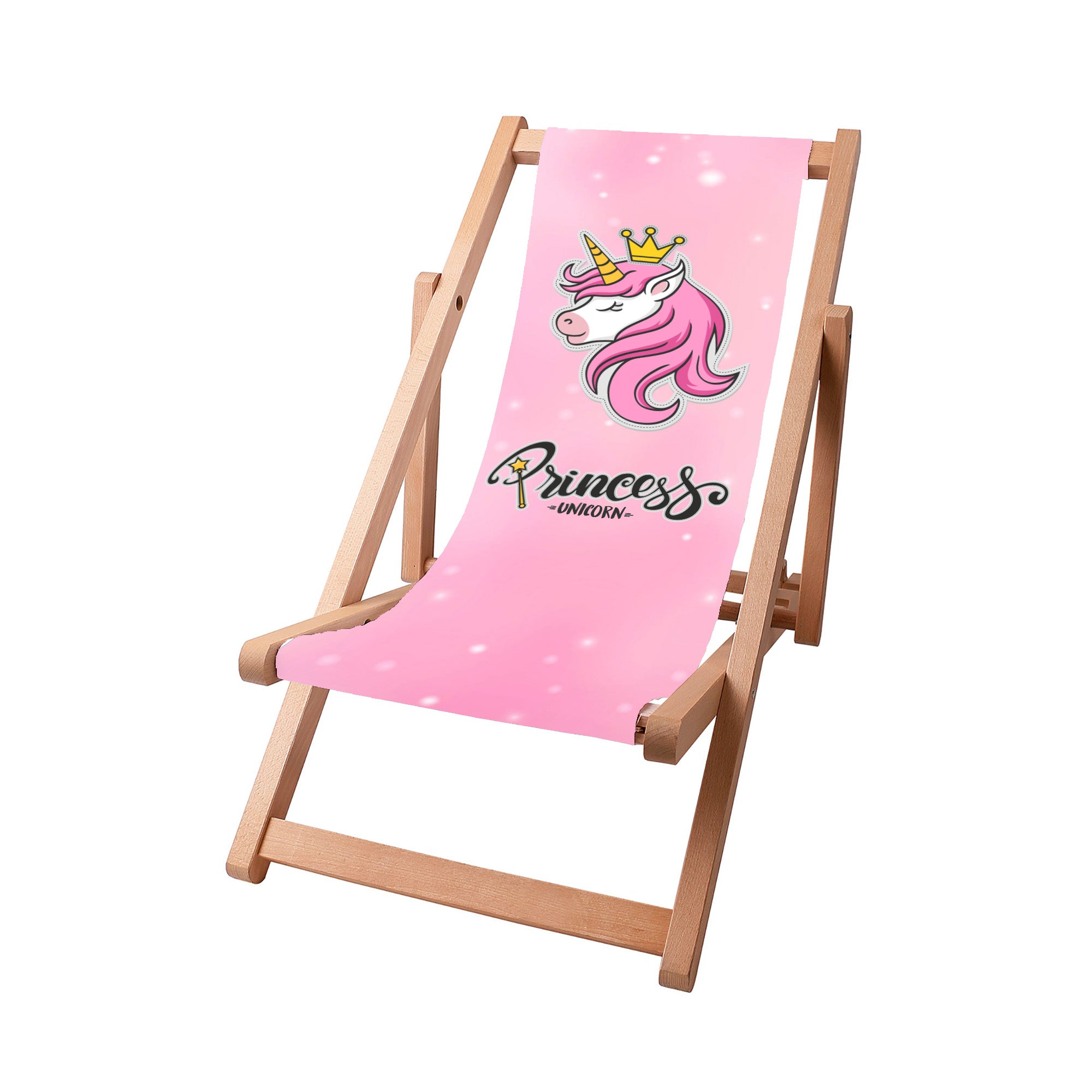 Leżak drewniany Princess Unicorn-S