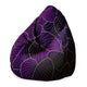 Puf Pearshape Purple Leaves-Velvet
