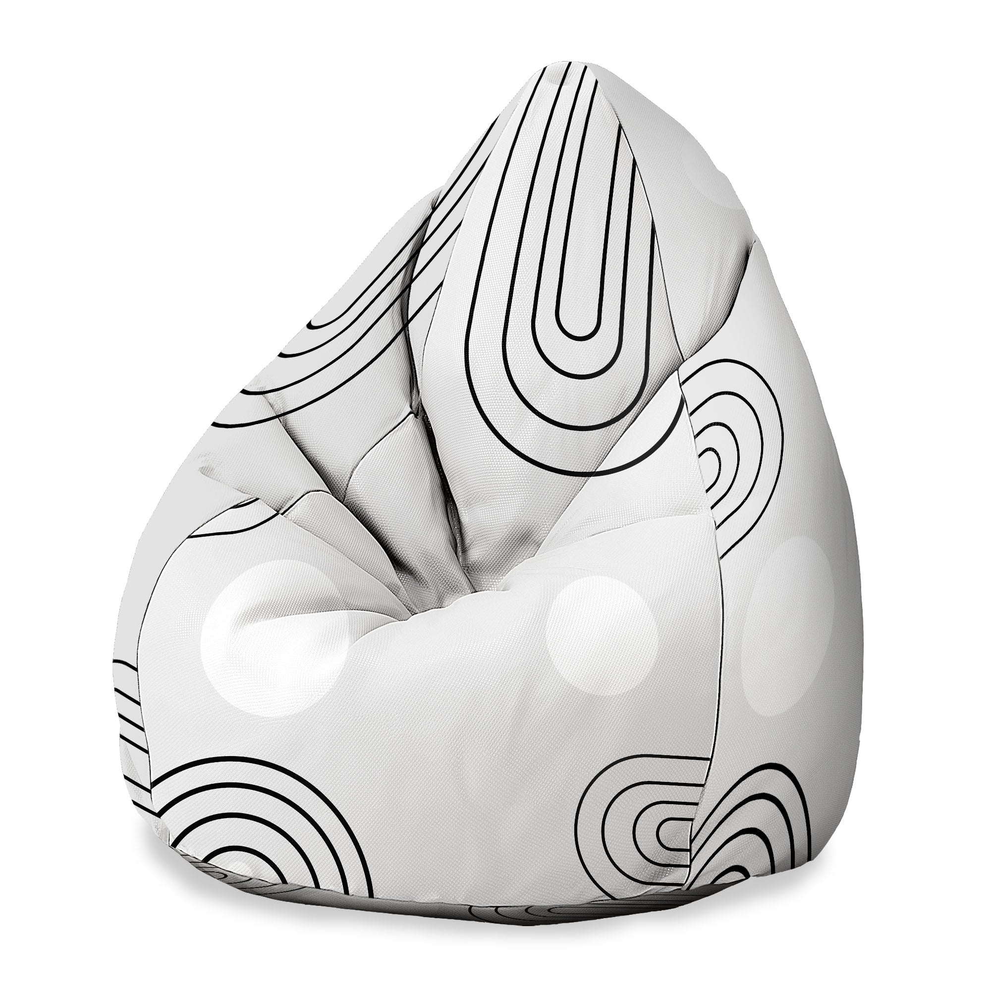 Puf Pearshape Scandinavian Abstract-Oxford