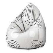 Puf Pearshape Scandinavian Abstract-Velvet