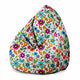 Puf Pearshape Small Spring Flowers-S-Velvet