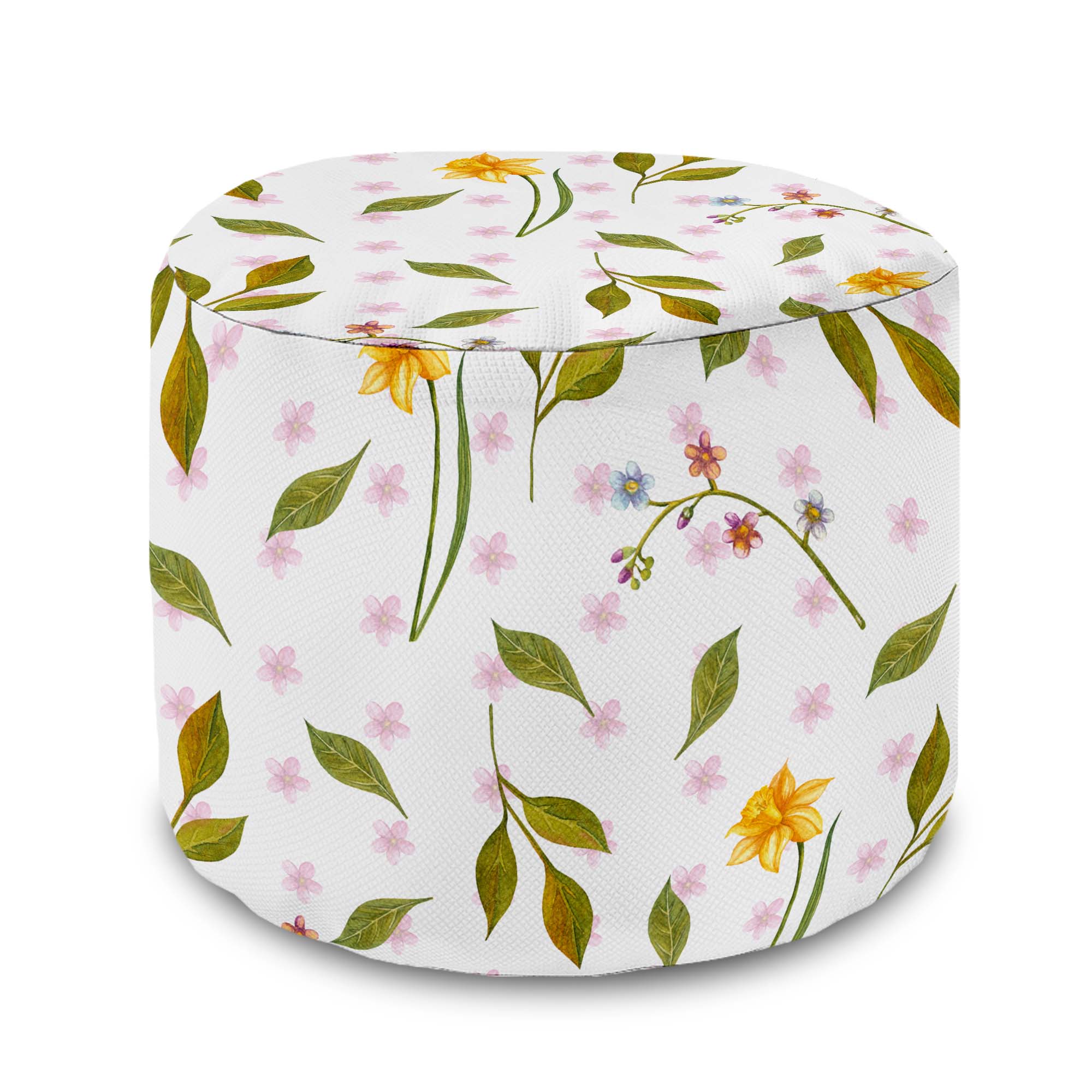 Puf okrągły podnóżek Spring Pattern-Velvet
