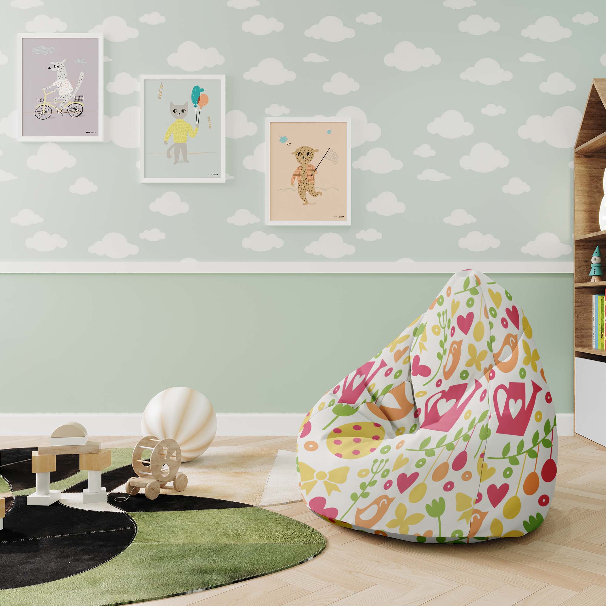 Puf Pearshape Spring Time