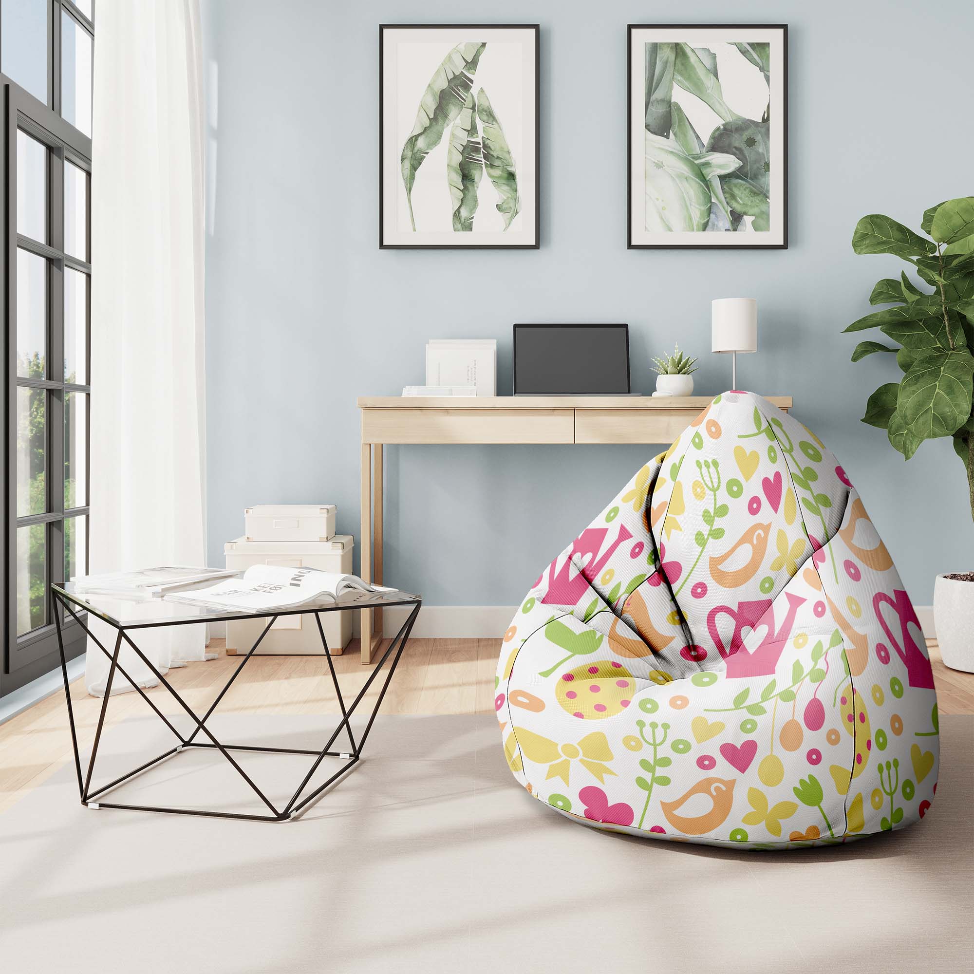 Puf Pearshape Spring Time-M