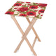 Holztisch Rote Mohnblumen