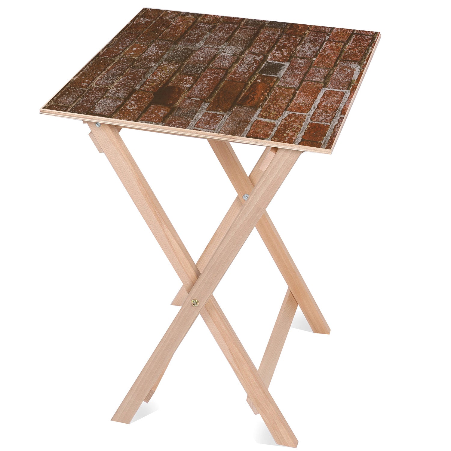 Stolik drewniany Dark Brick-50x50 CM