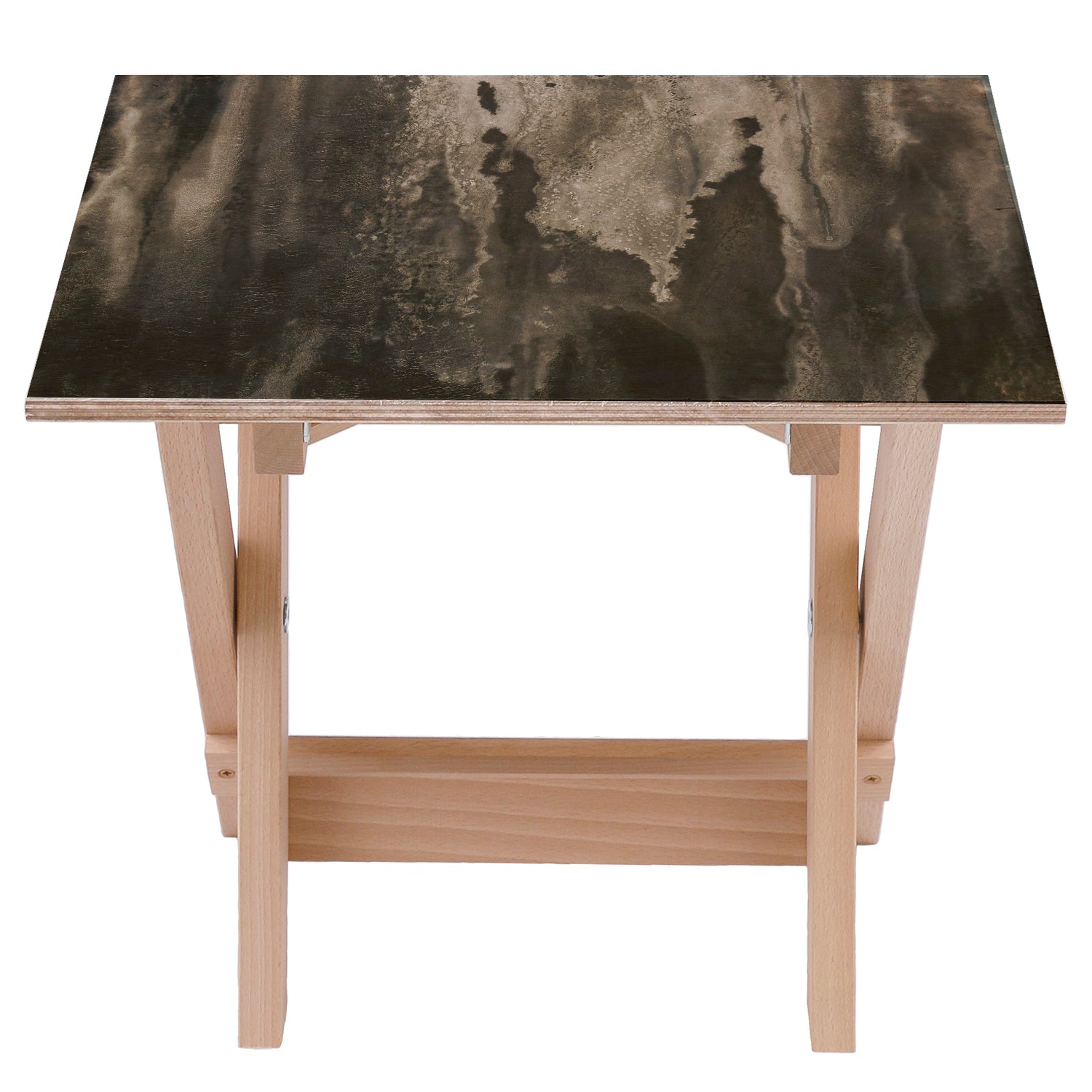 Holztisch Dunkle Wand-50x50 CM