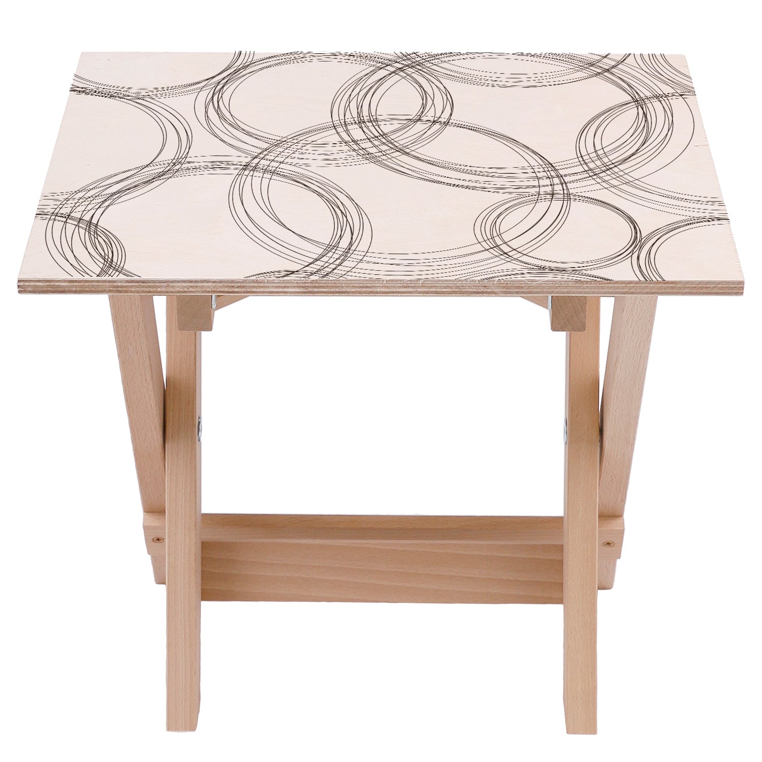 Stolik drewniany Large wheels-30x40 CM