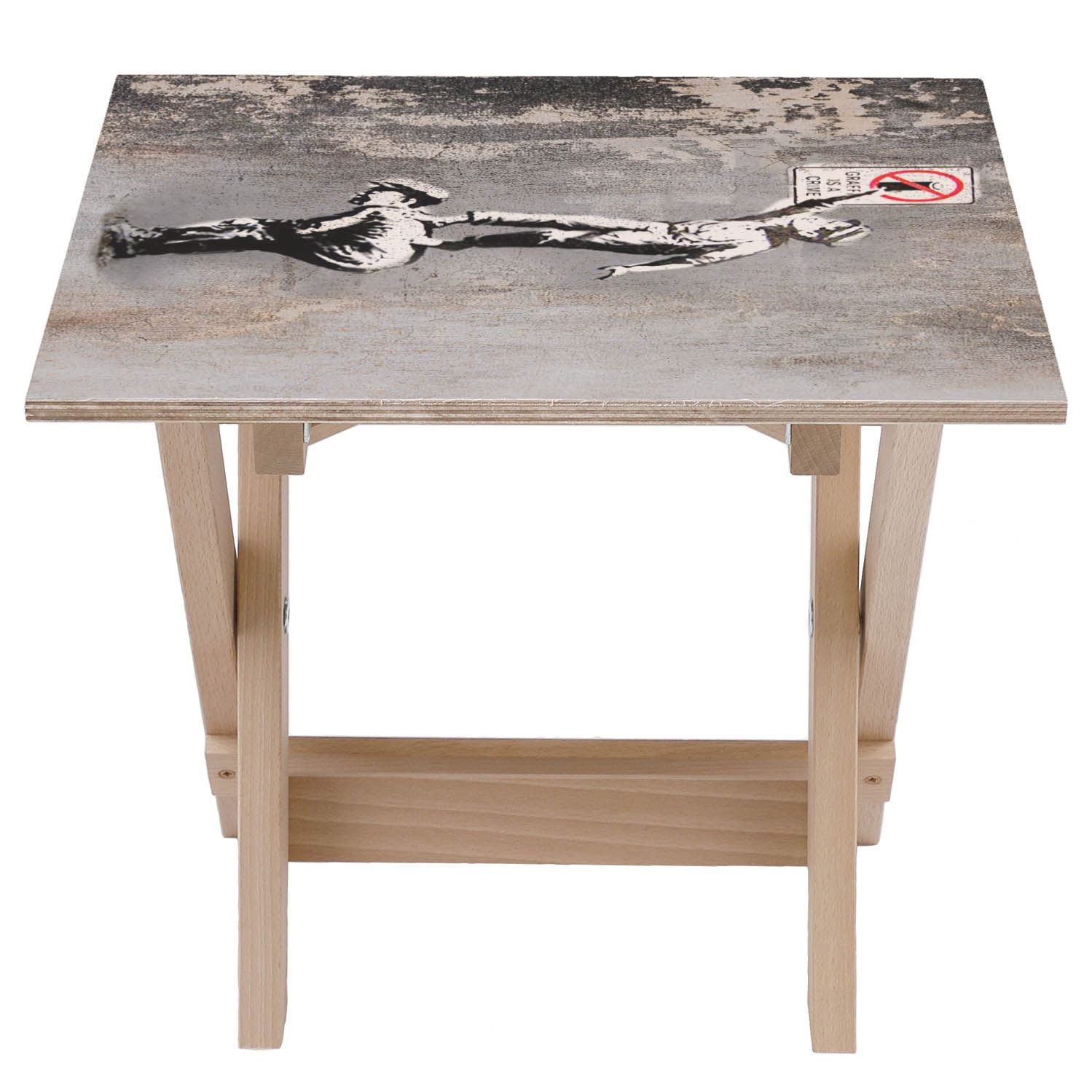 Holztisch Graffiti Ist Ein Verbrechen-30x40 CM