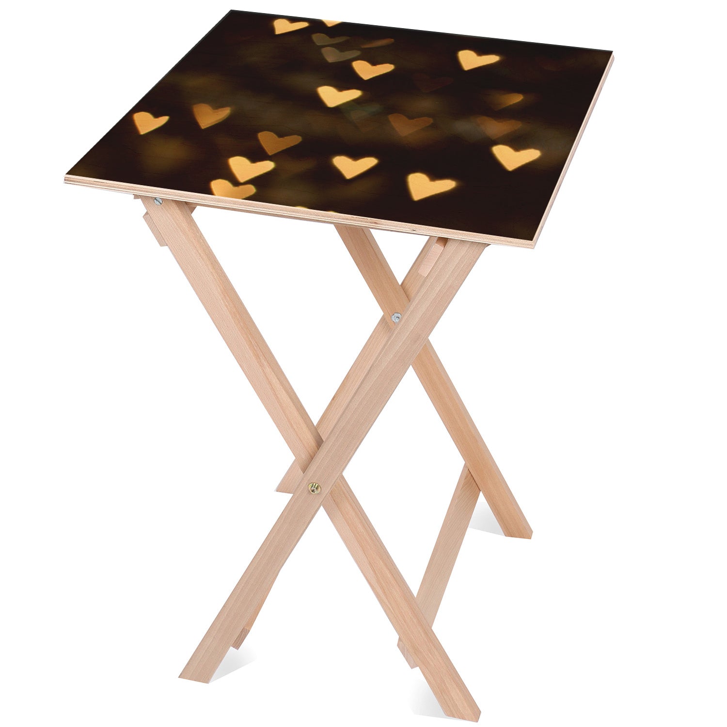 Holztisch Heart-50x50 CM