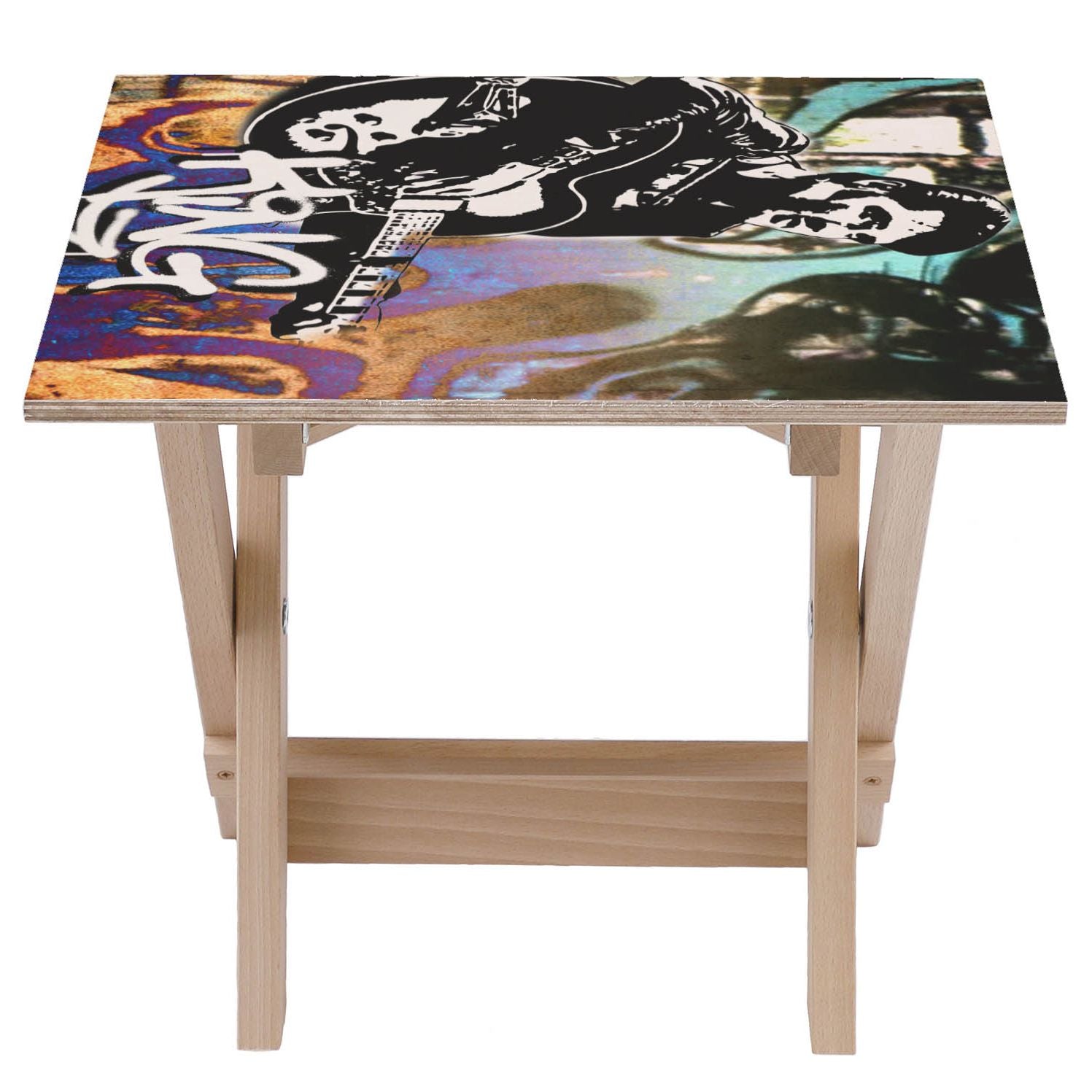 Holztisch König Elvis-50x50 CM