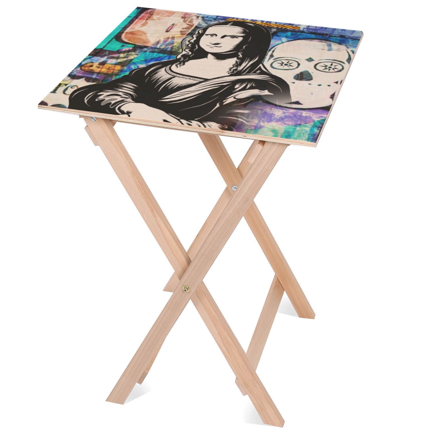Drevený stolík Mona Lisa Black-50x50 CM