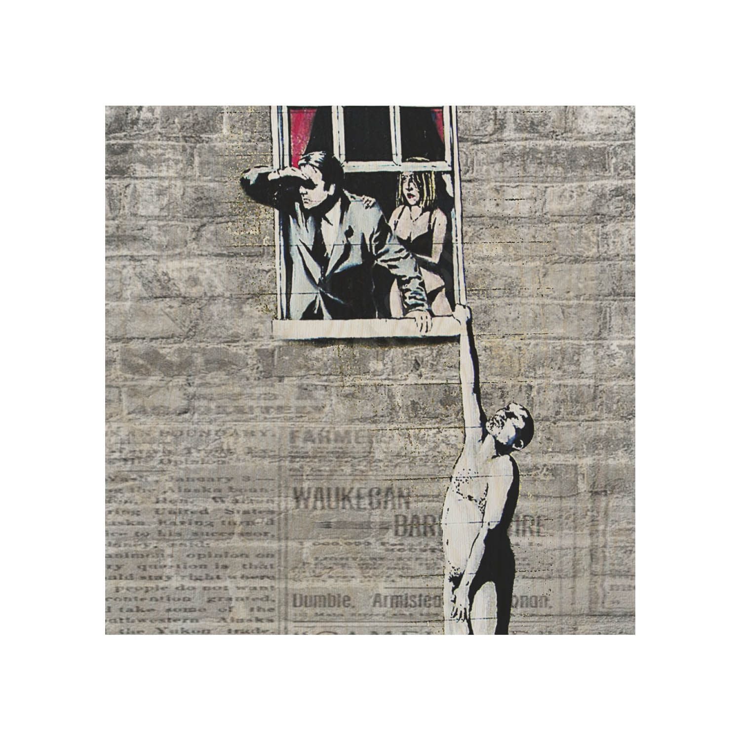 Holztisch Naked Man-30x40 CM