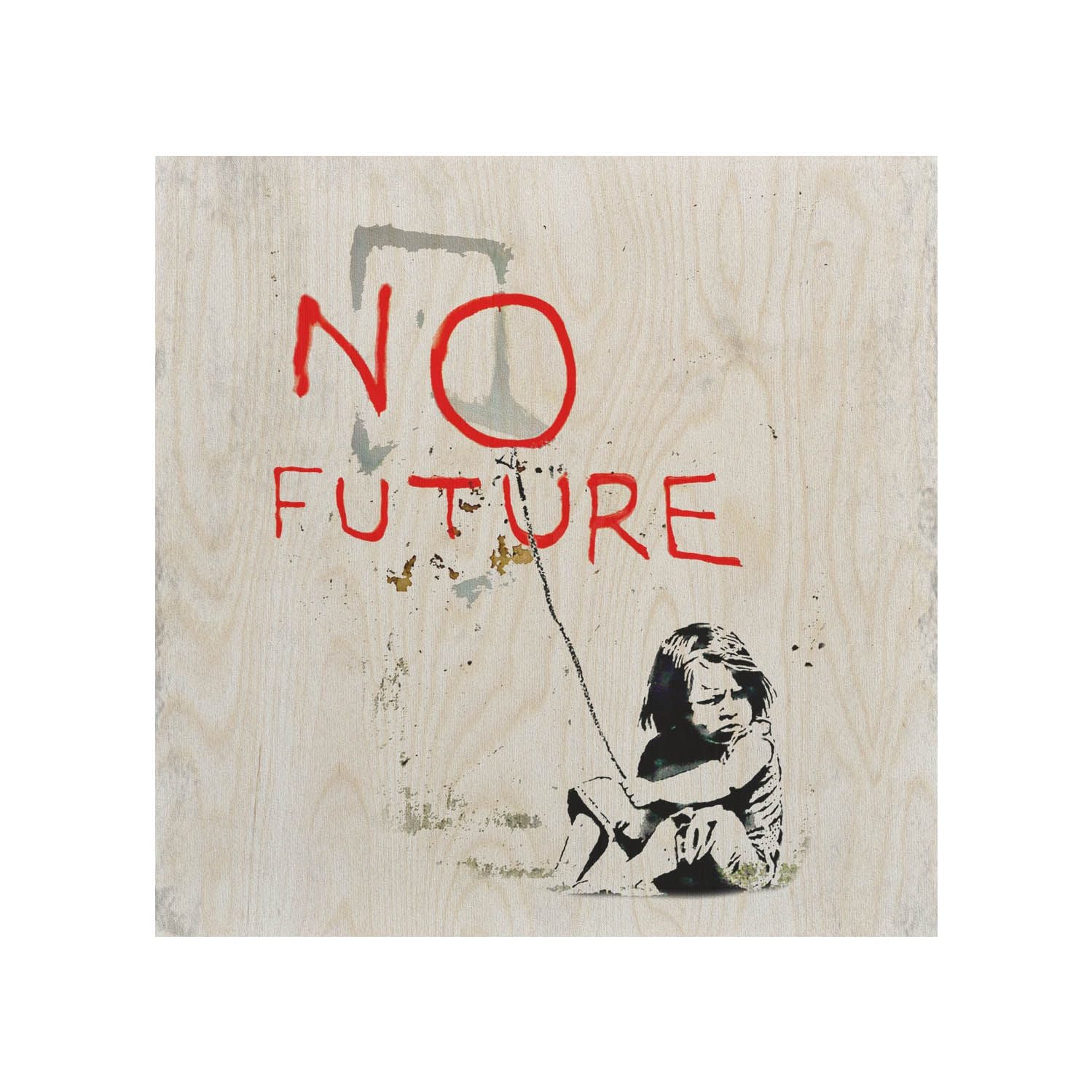 Dřevěný stolek No Future-50x50 CM