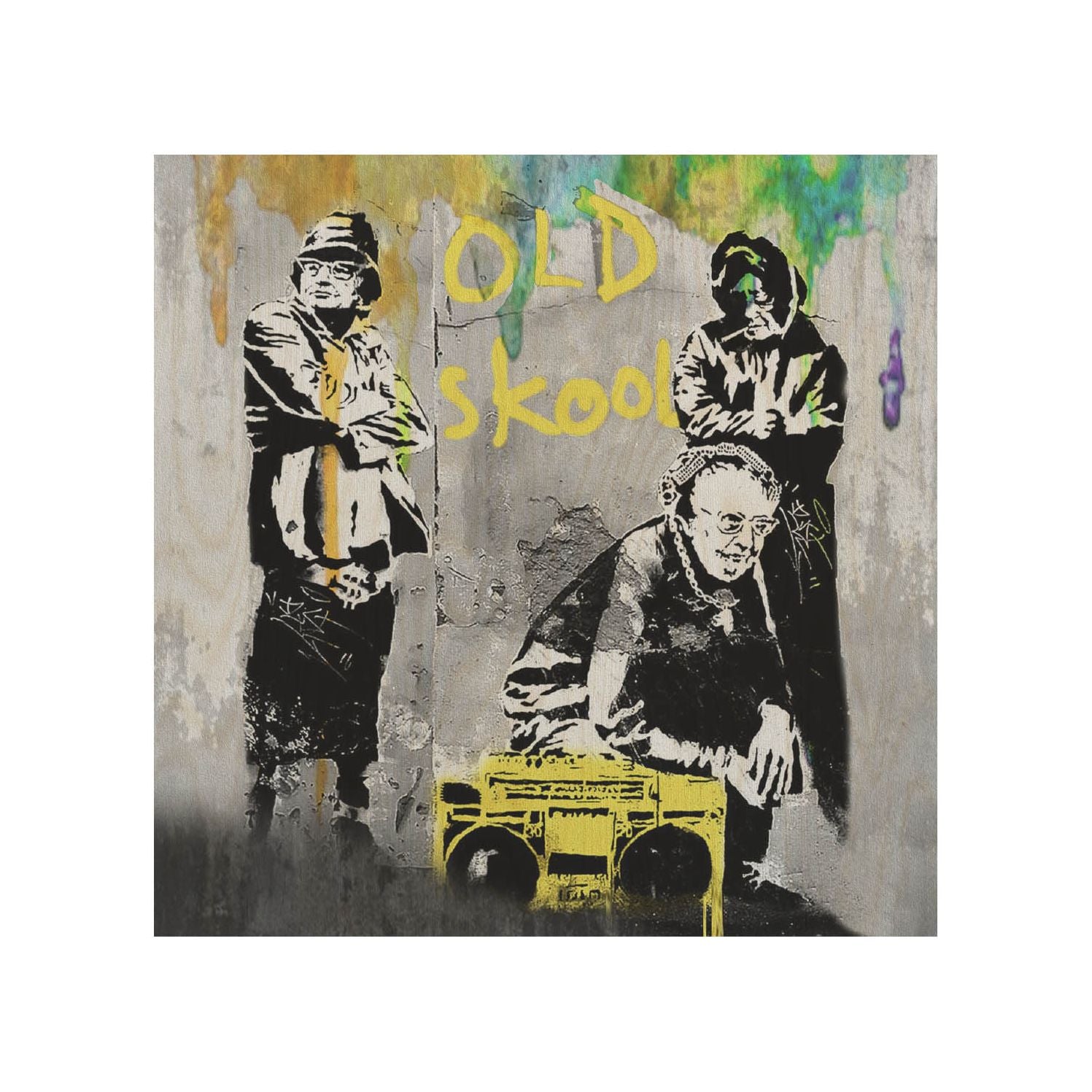 Stolik drewniany Old Skool-50x50 CM