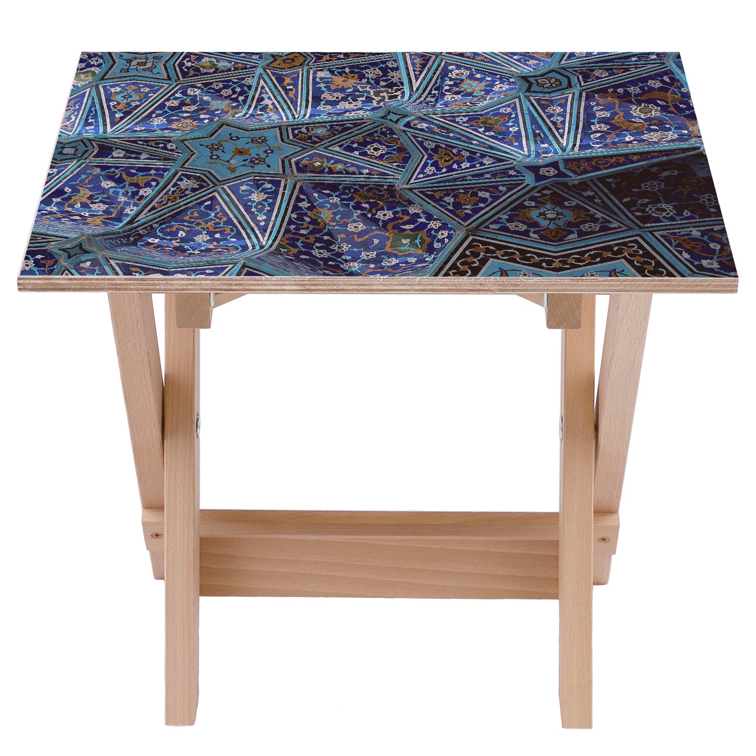 Stolik drewniany Pattern Star-50x50 CM