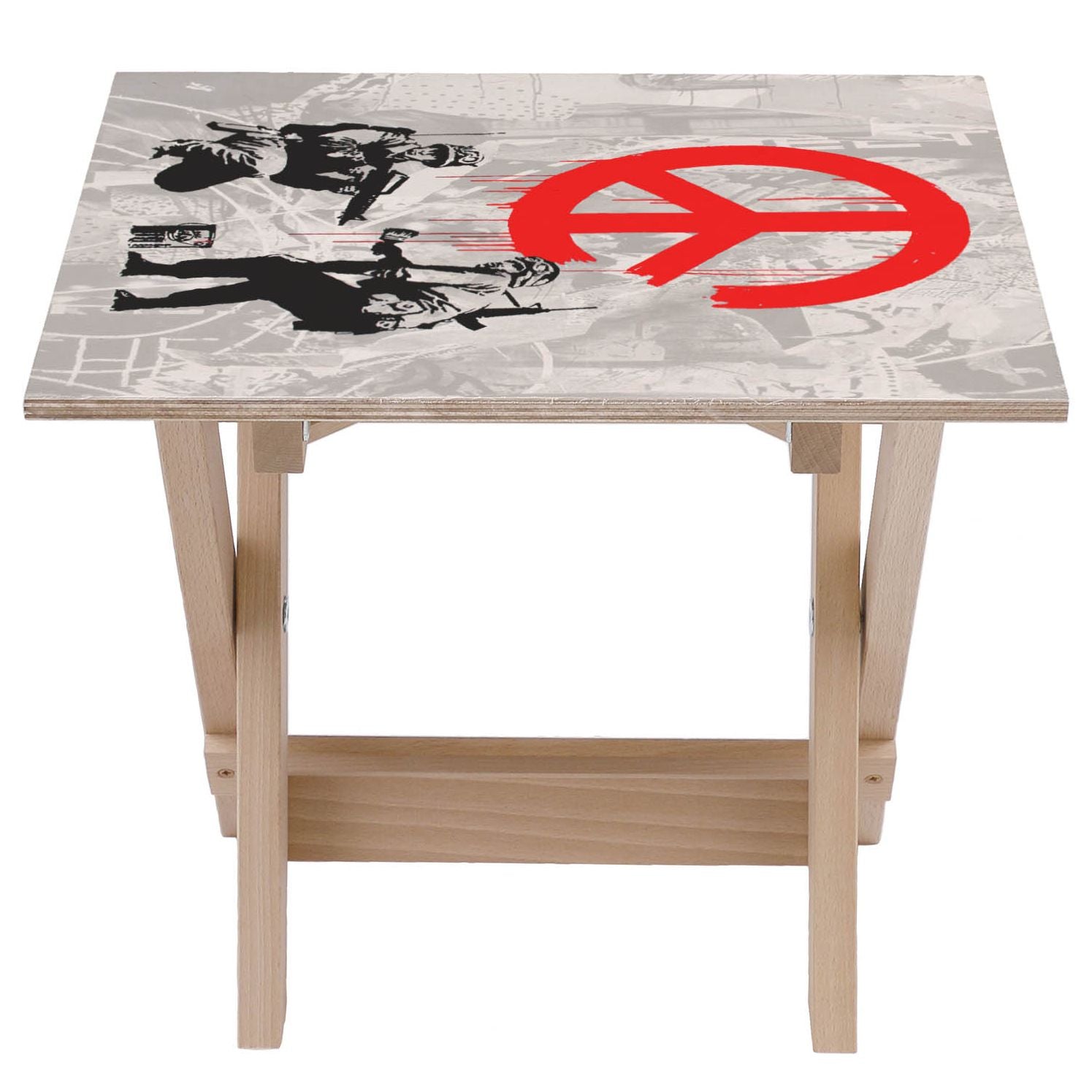 Wooden Table Peace Soldiers-50x50 CM