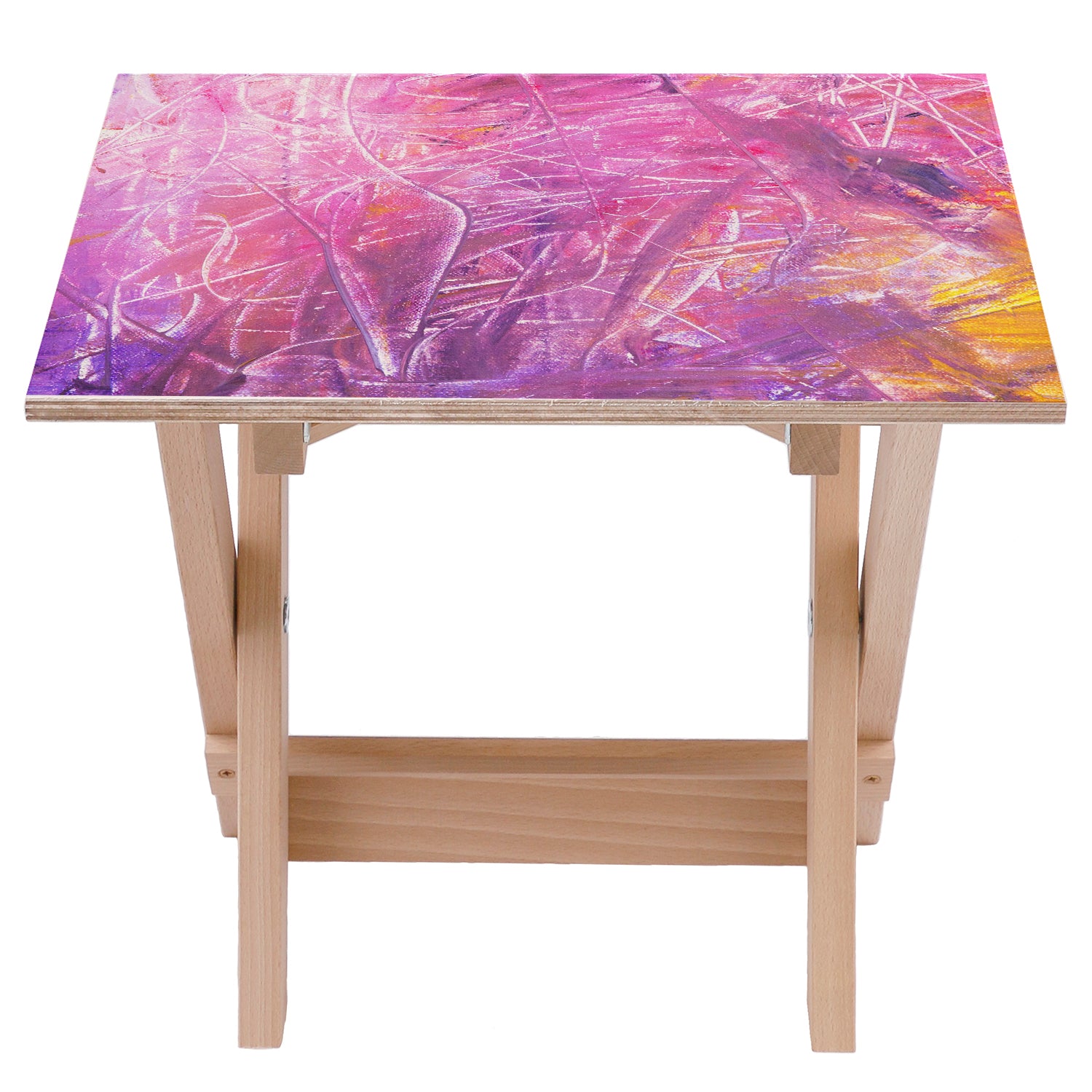 Holztisch Pink-50x50 CM