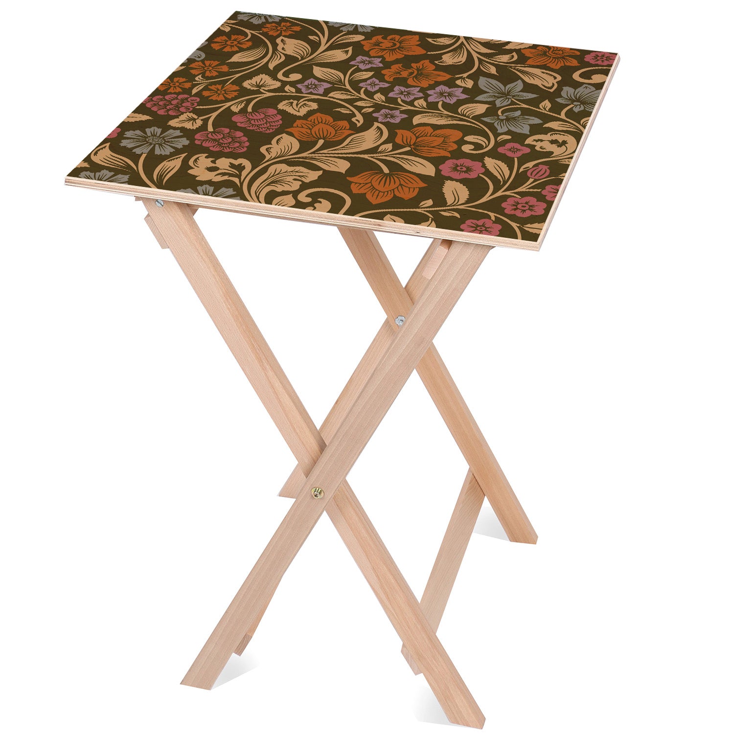 Stolik drewniany Climbing Flowers-50x50 CM