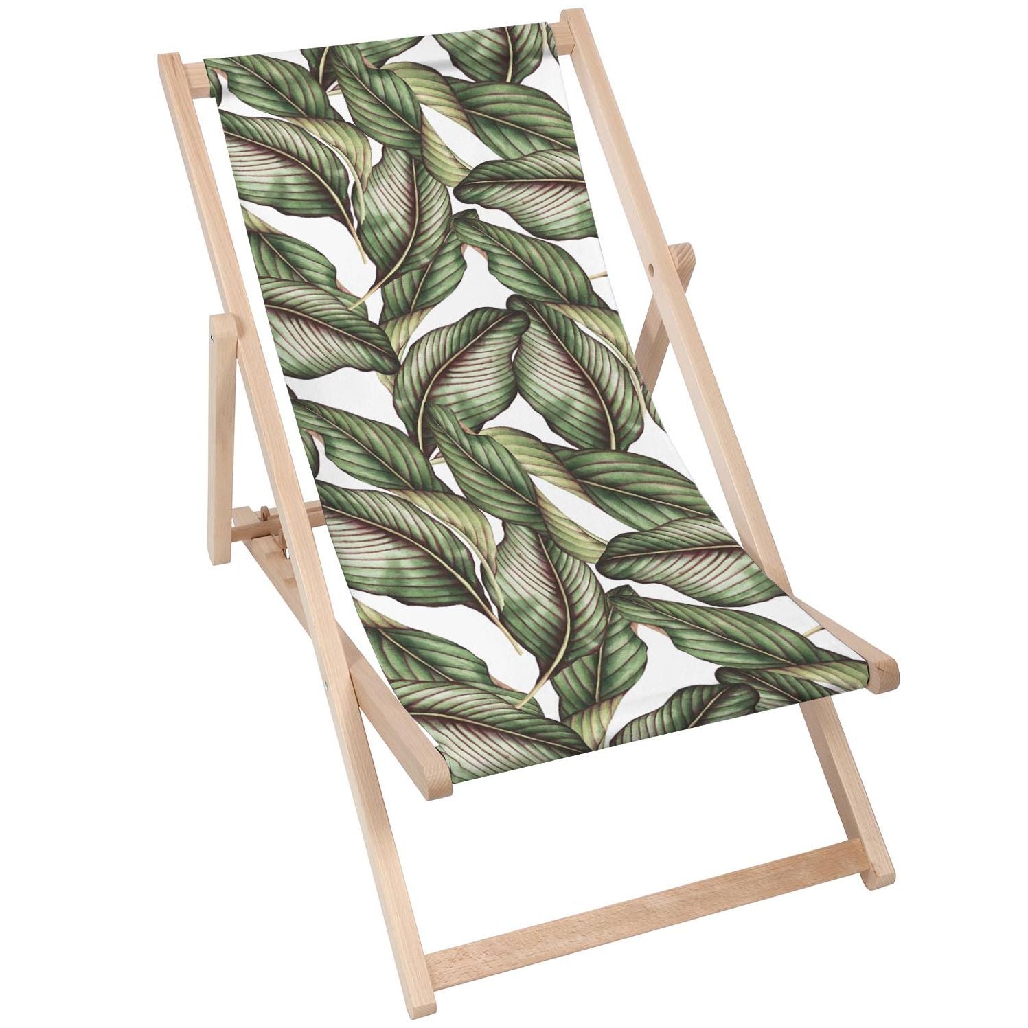 Dřevěný stolek Retro Tropical Leaves-30x40 CM