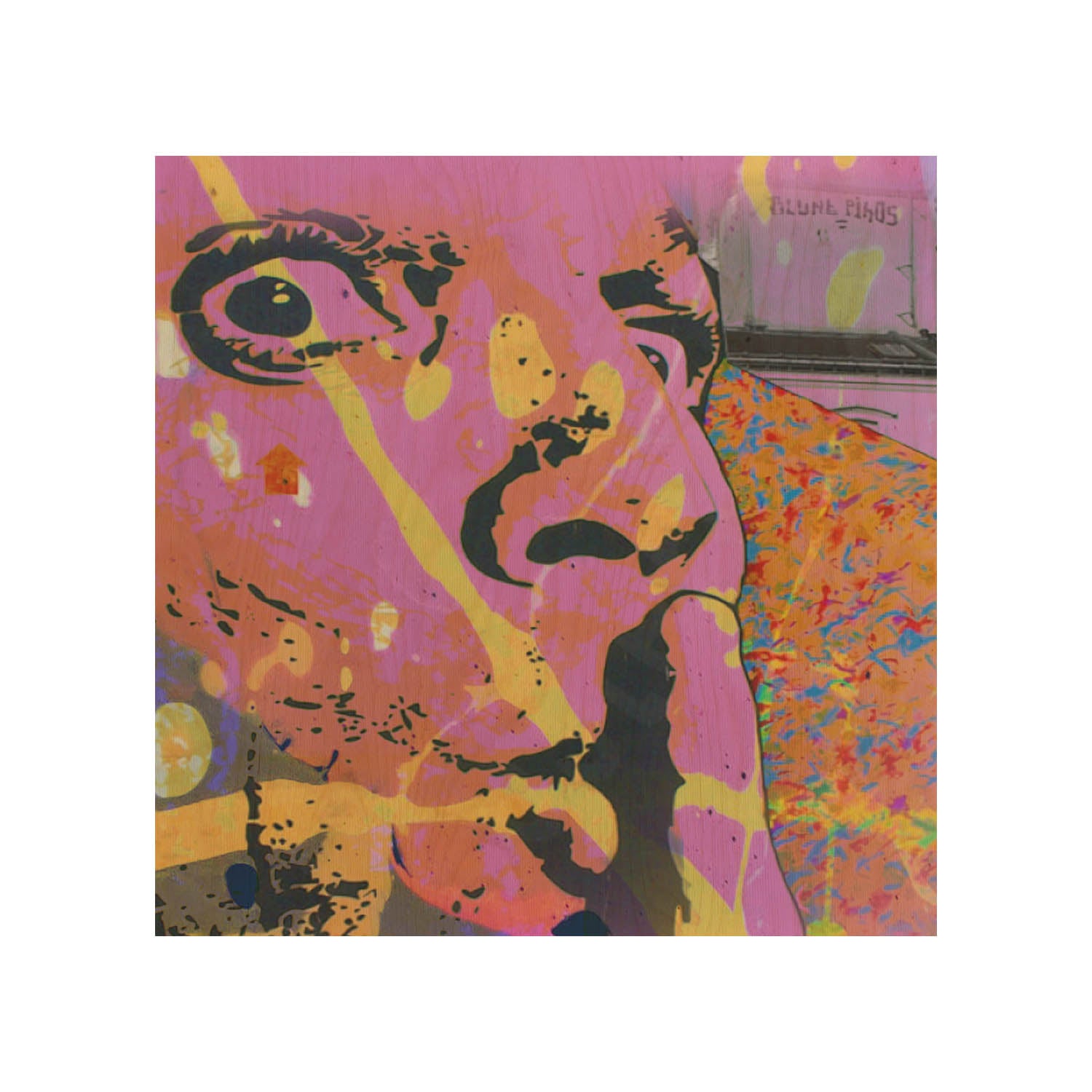 Holztisch Silence Please-50x50 CM