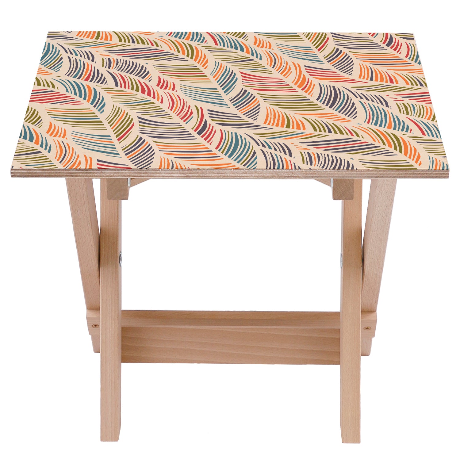 Stolik drewniany Feather Weave-50x50 CM