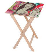 Holztisch Three Eyed Woman-50x50 CM