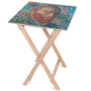 Wooden Table Van Gogh Blue-50x50 CM