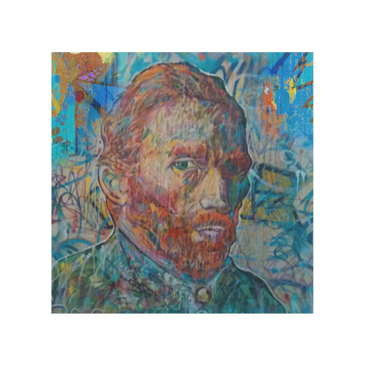 Stolik drewniany Van Gogh Blue