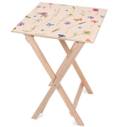 Wooden Table Watercolor Wild Flowers-50x50 CM