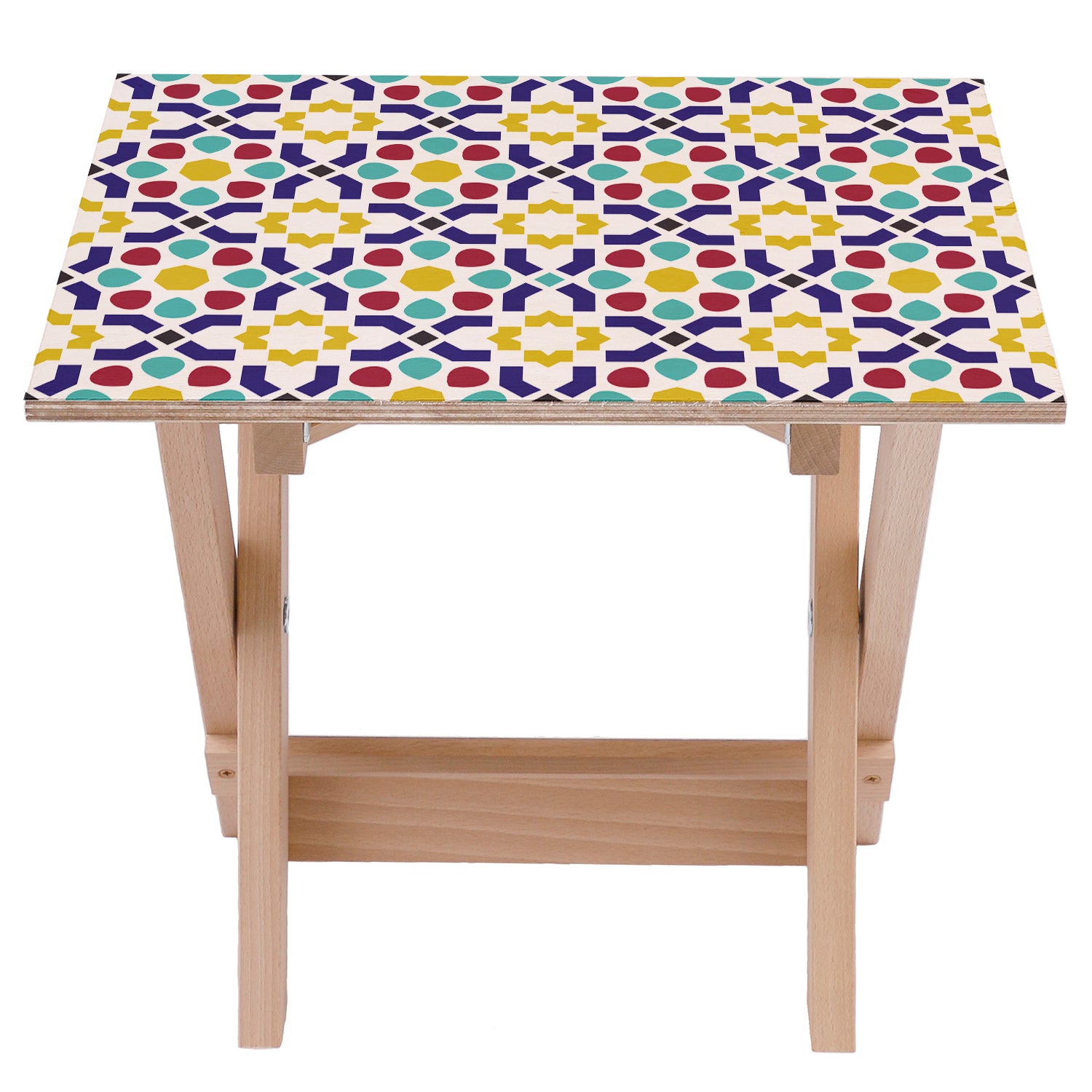 Stolik drewniany Multicoloured-50x50 CM