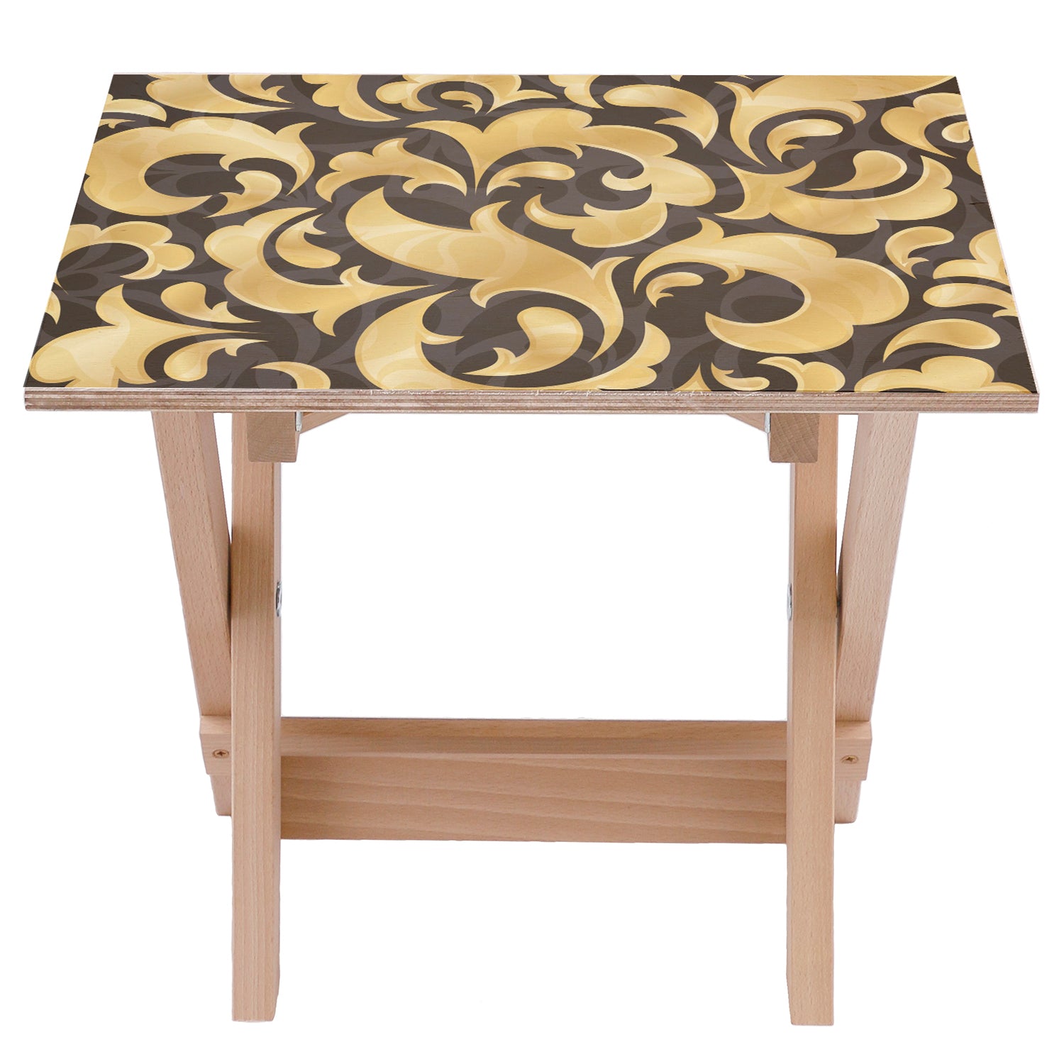 Stolik drewniany Golden Leaf-50x50 CM