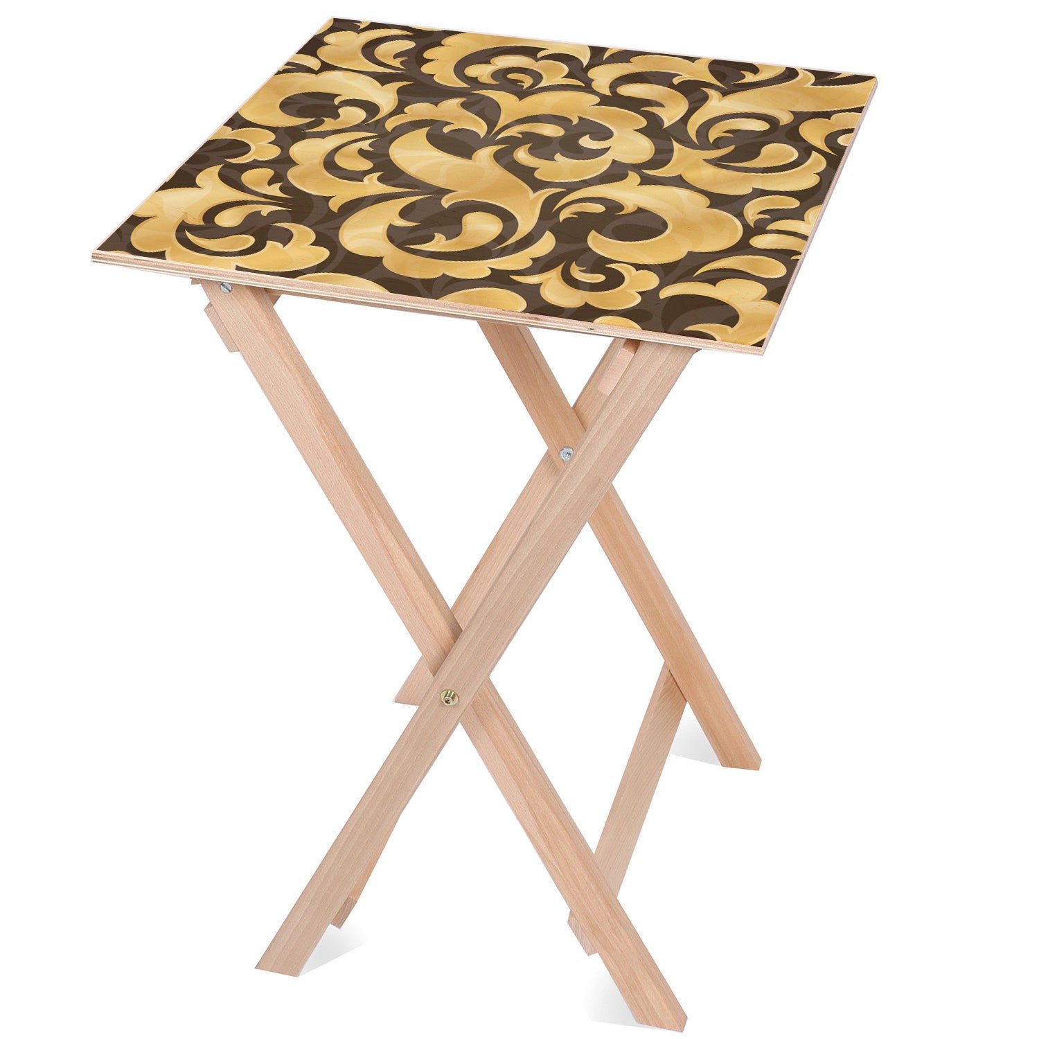 Stolik drewniany Golden Leaf-50x50 CM