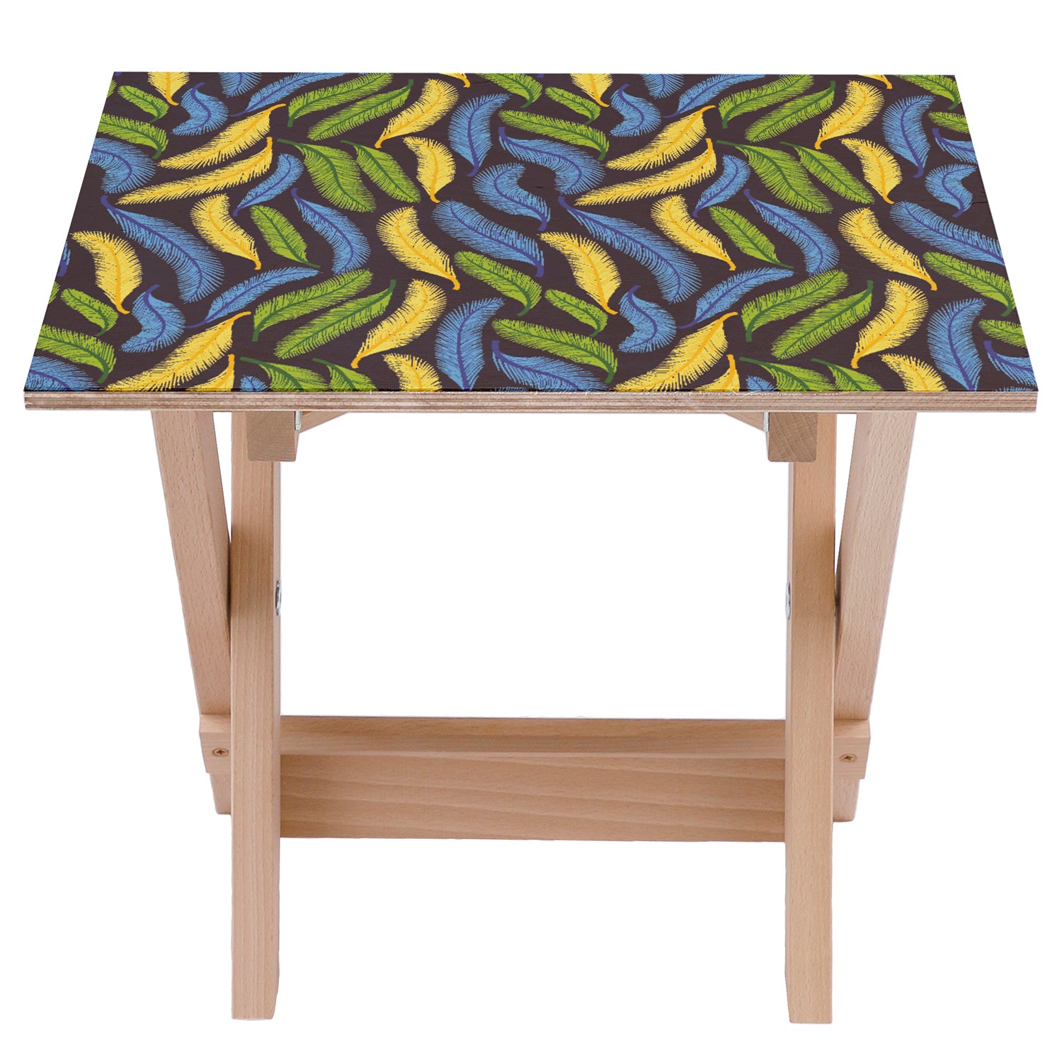 Stolik drewniany Yellow-Green-Blue-50x50 CM