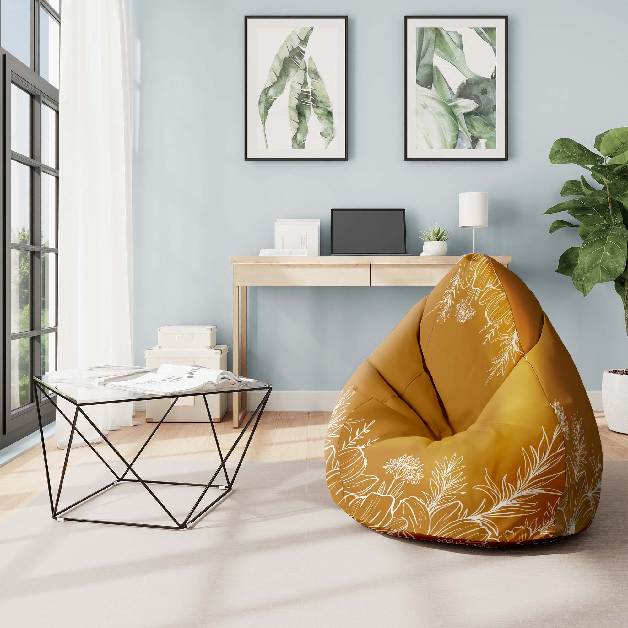 Puf Pearshape Sunset Elegant-M-Oxford