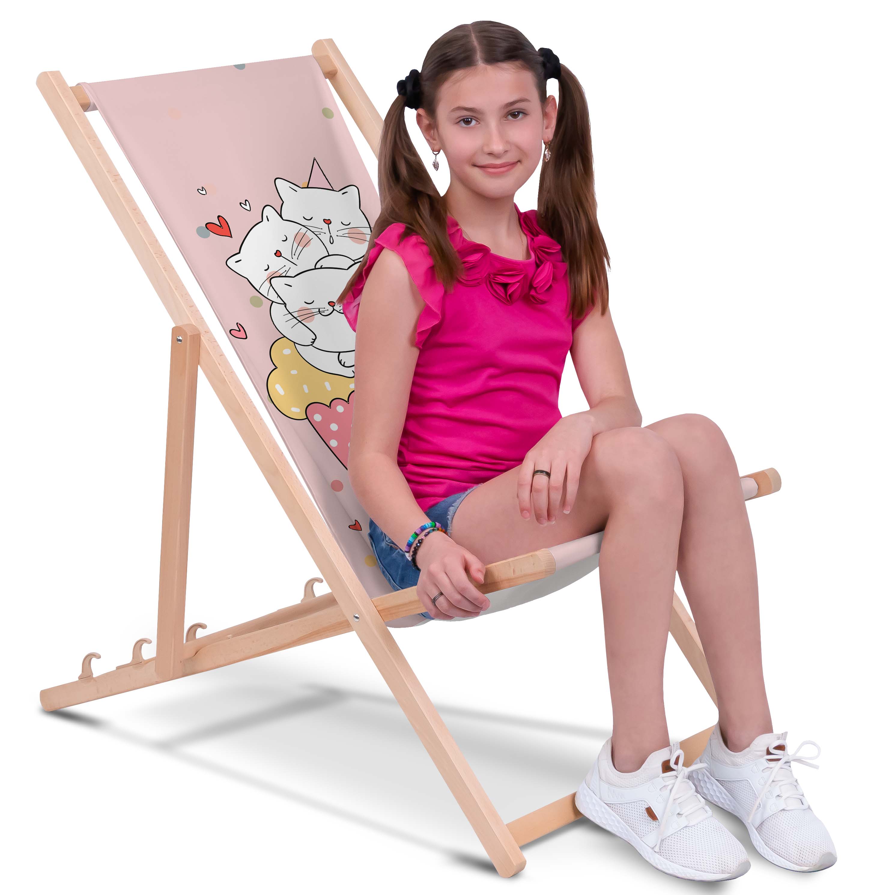 Leżak drewniany Sweet Cats-S
