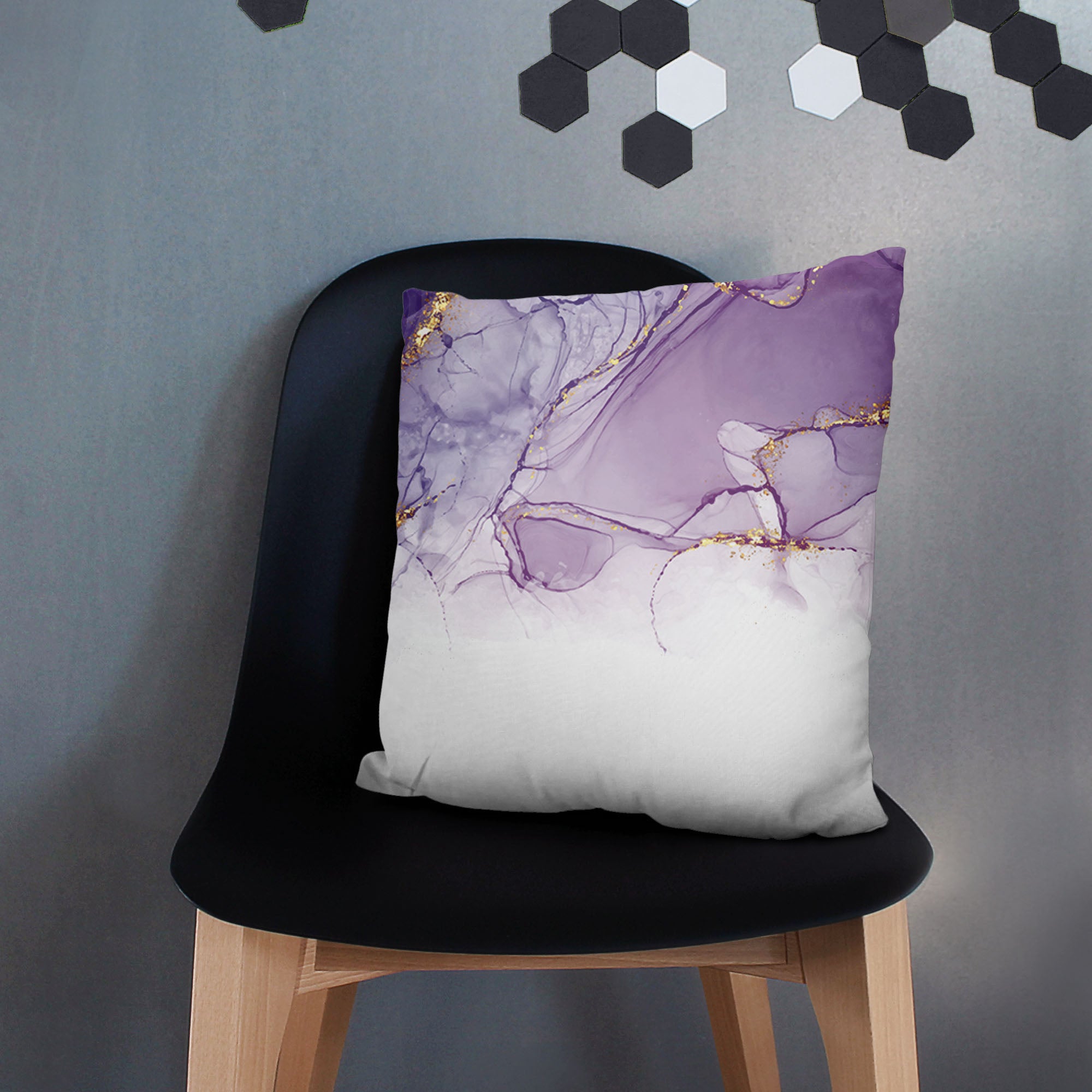 Poduszka Watercolor Abstract Violet-Velvet