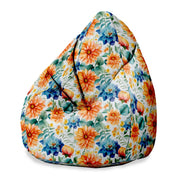 Pearshape Pouf Watercolor Flower Leaves