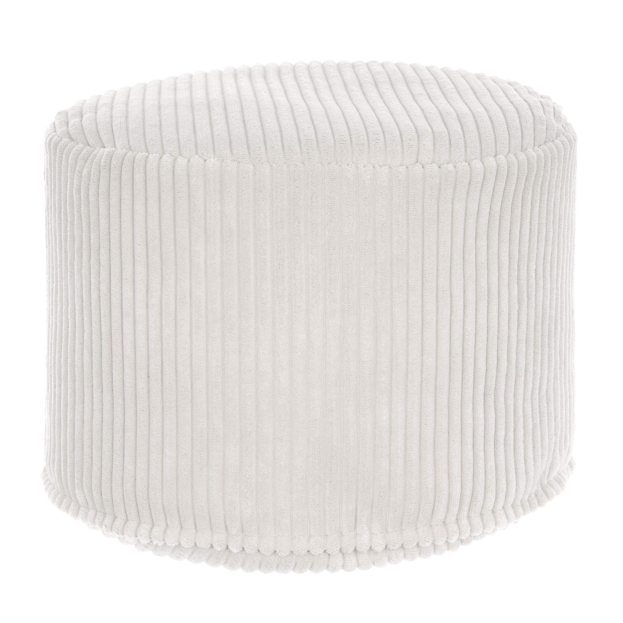 Puf okrągły podnóżek Lincoln White Dove-M
