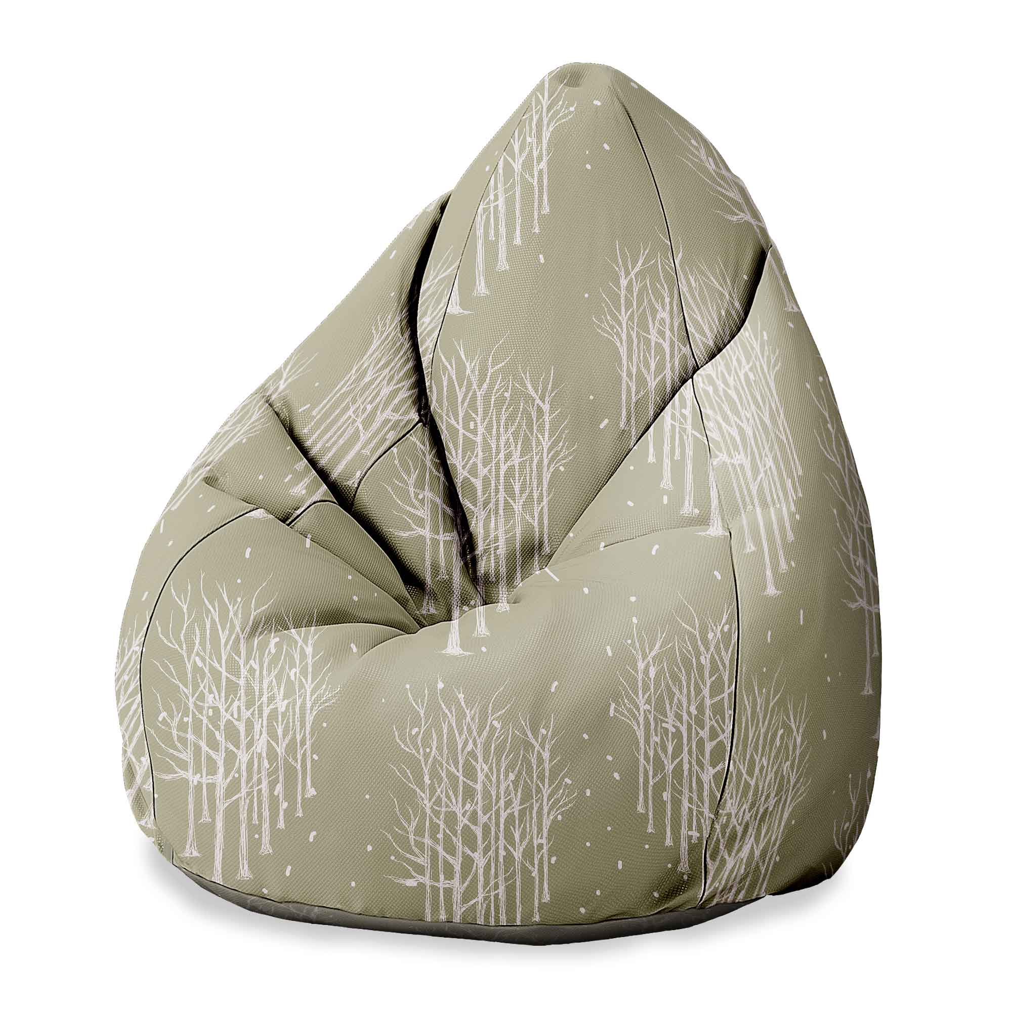 Puf Pearshape White Tree-Oxford