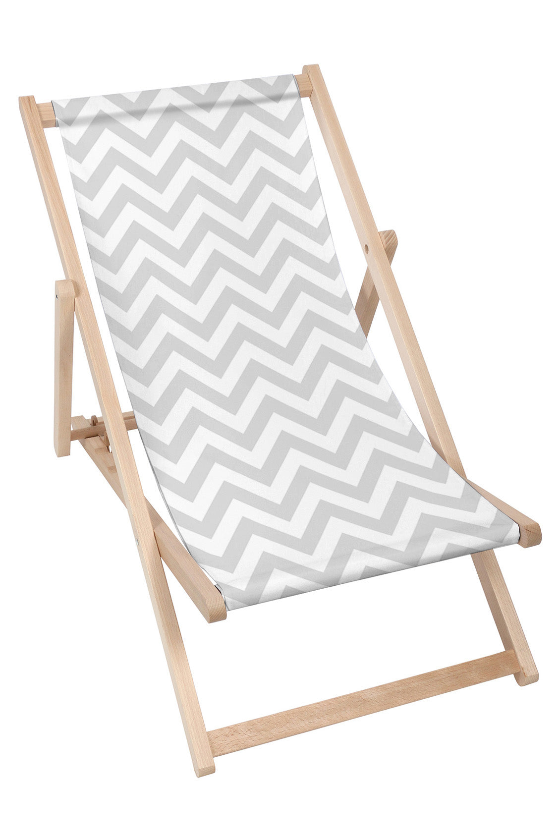 Leżak drewniany Zig Zag Grey