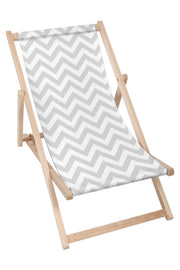 Leżak drewniany Zig Zag Grey