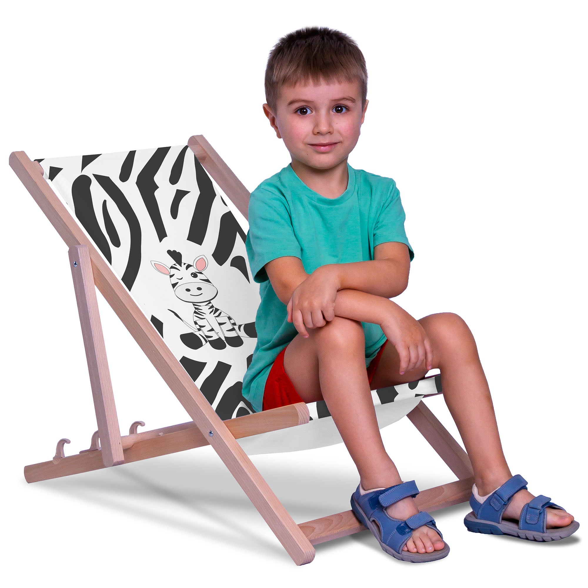 Leżak drewniany Zig zebra