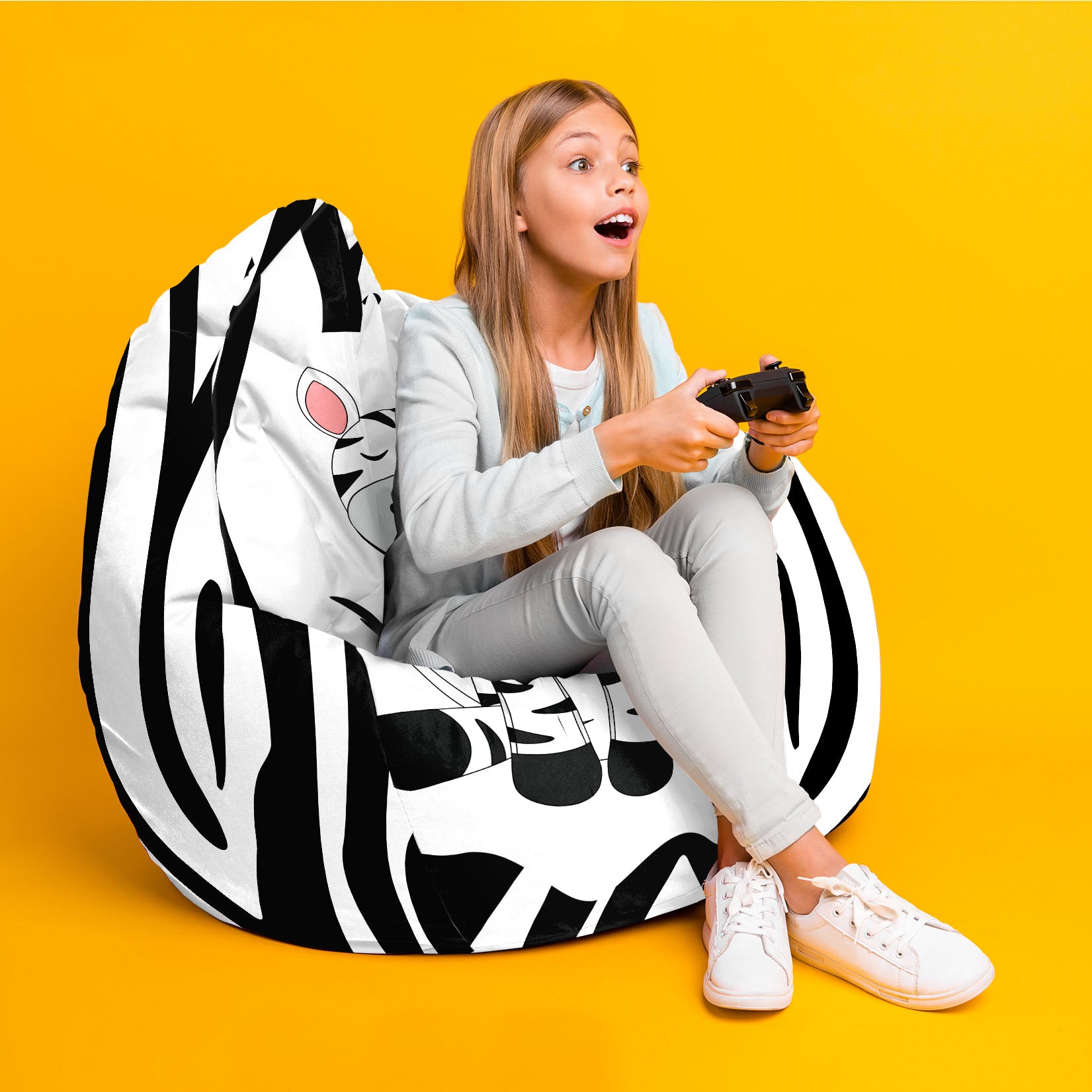 Puf Pearshape Zig Zebra-S