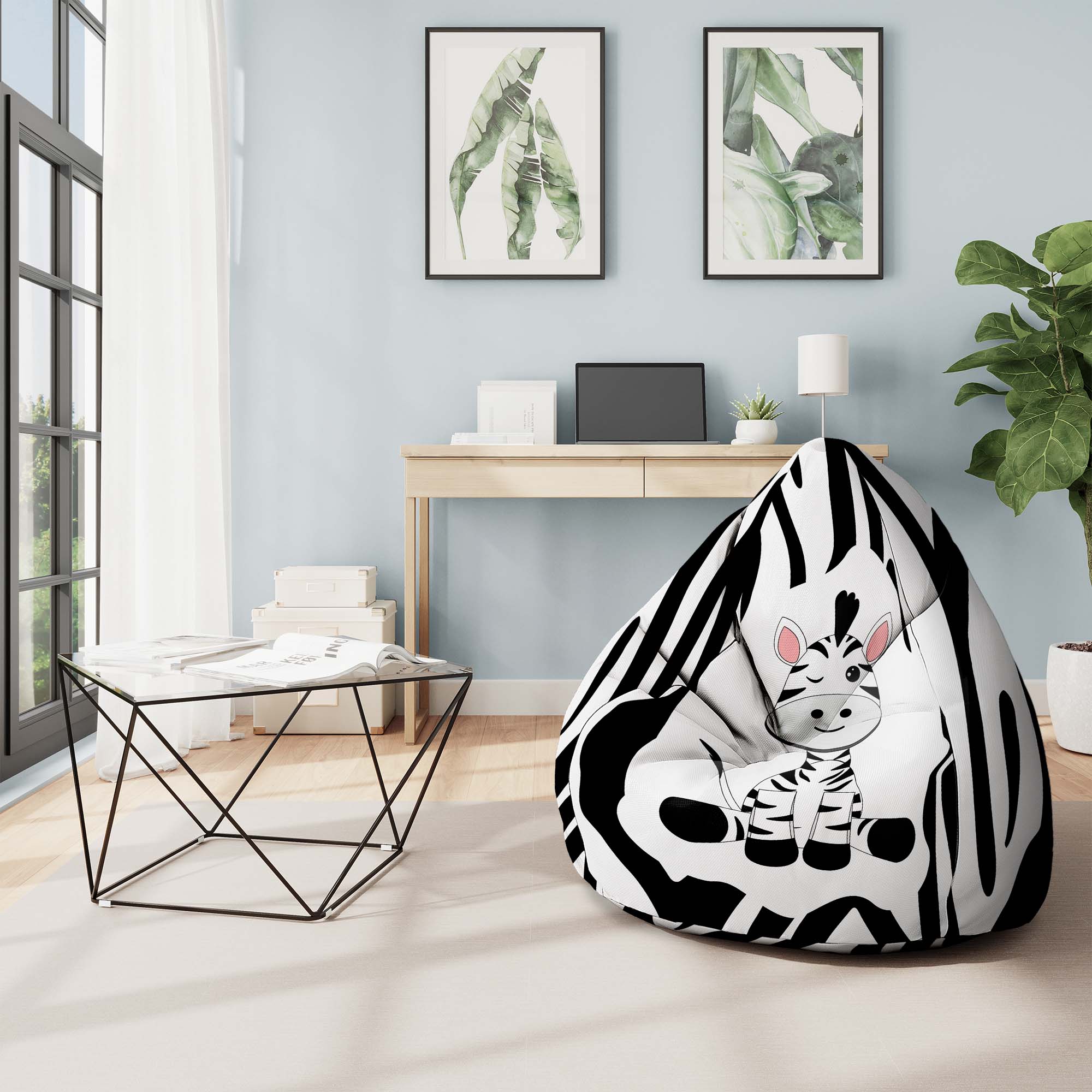 Puf Pearshape Zig Zebra